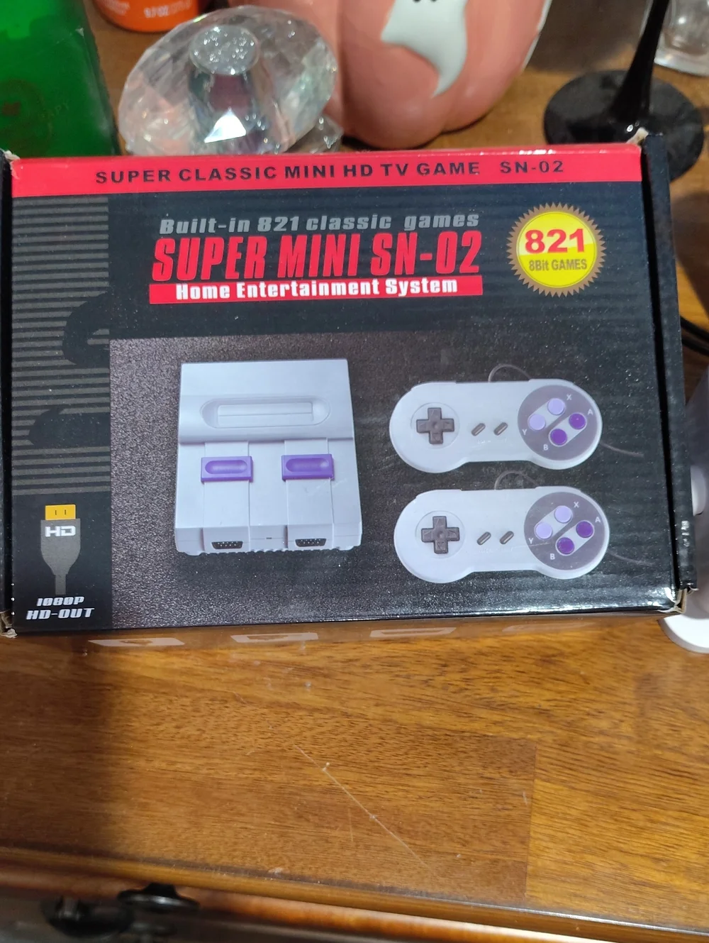 Classic Super Mini SN-02 Retro Gaming Console in Grey & Purple